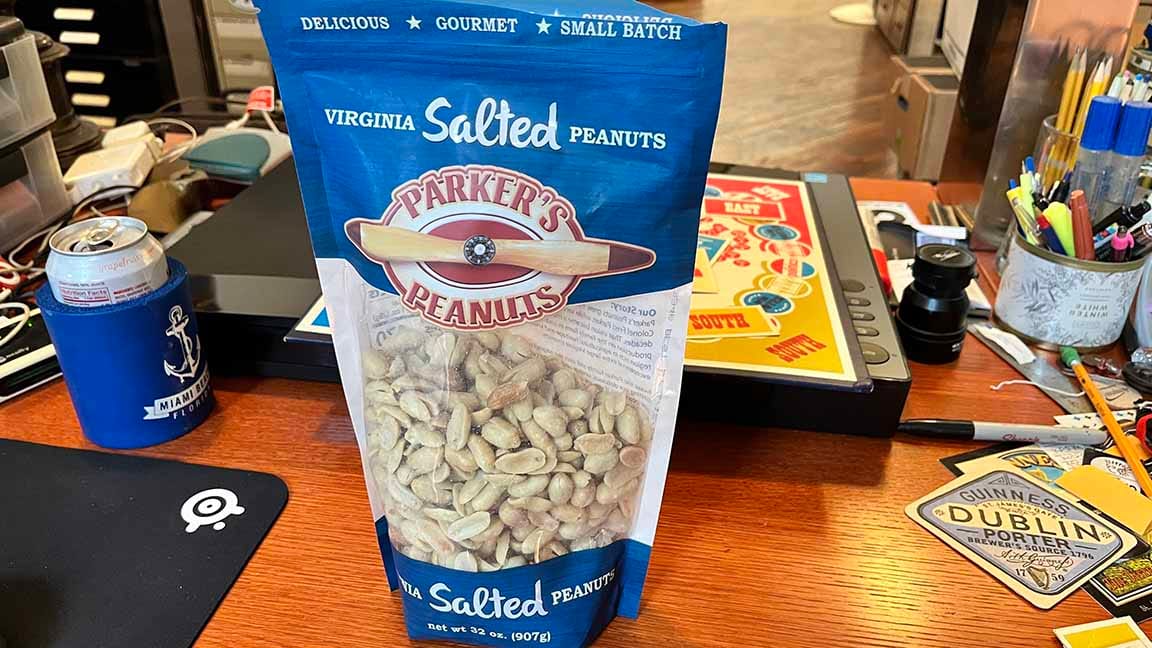 A bag of Parker's nuts