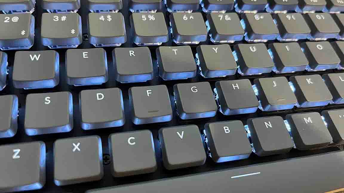 Closeup of a computer keyboard