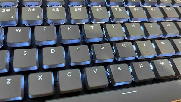 Closeup of a computer keyboard