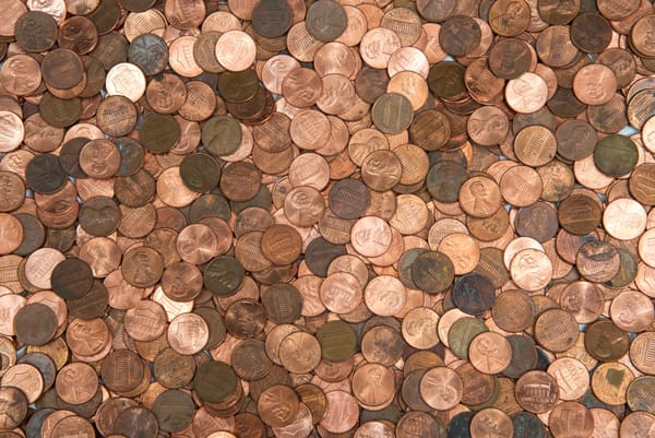 A whole bunch of pennies