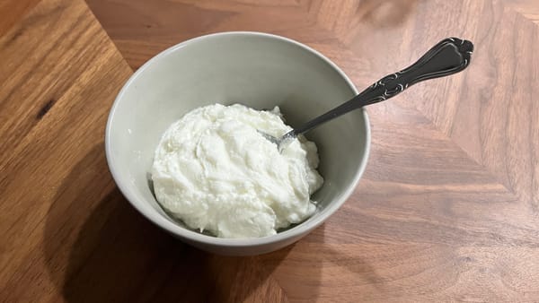 A bowl of yogurt